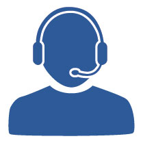 Blue customer service icon image