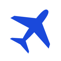 Blue Icon Airplane